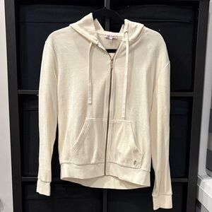 Juicy Couture Rhinestone Logo Hoodie – Cream/Vanilla